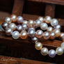 Peach, Pink & White Freshwater Pearl Necklace - OutOfAsia